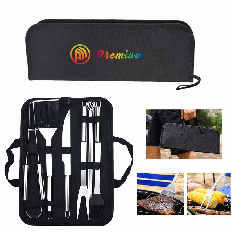 3-20 Piece Stainless Steel BBQ Set With Storage Bag