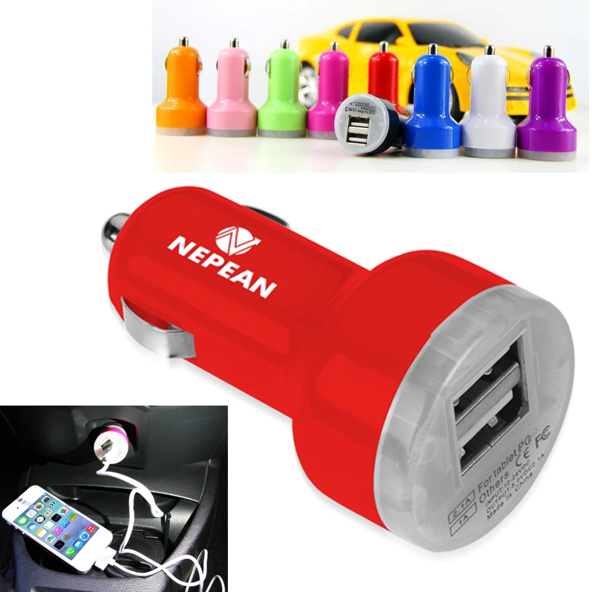 Dual USB Mini Car Charger 1