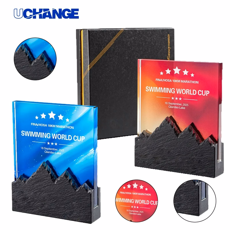 Color Crystal Mountain Peak Award Trophy