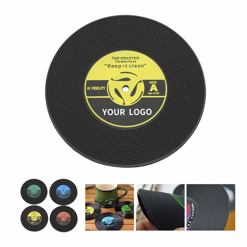 Vinyl Record Coasters