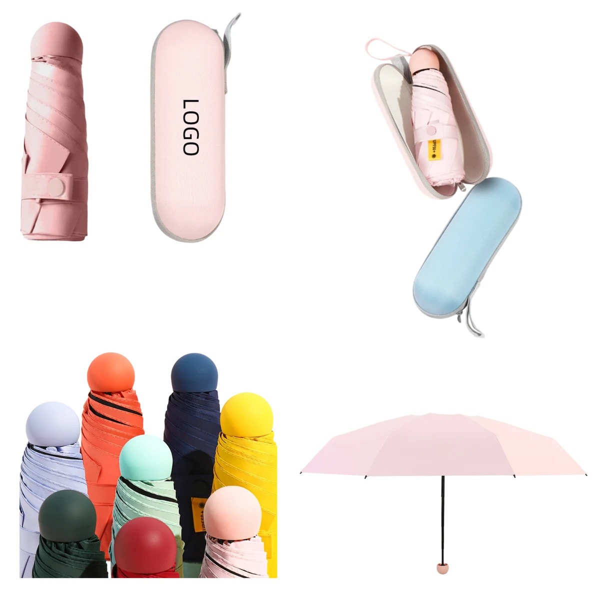 Mini Folding Sun-Rain Travel Umbrella 1