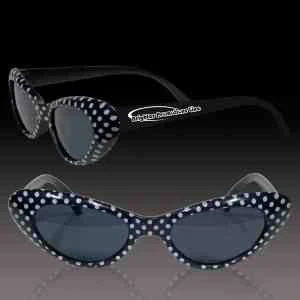 Black Polka Dot Funky costume sunglasses Glasses 1