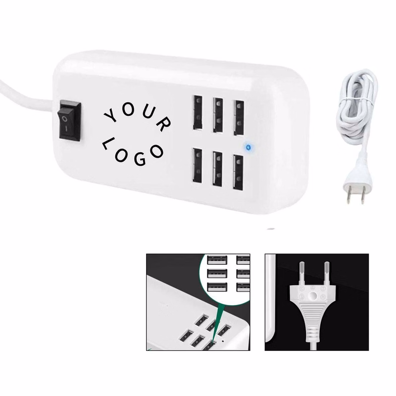 6 Port USB Charger Hub Station with Safety Protection