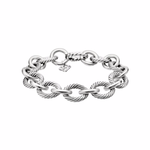 David Yurman Silver Oval Link Chain Bracelet