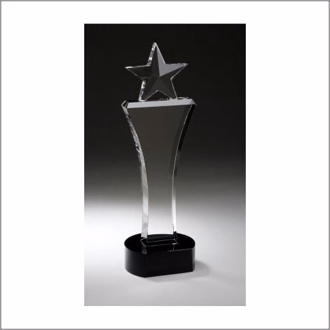 Star Tower On Black Base - 11"
