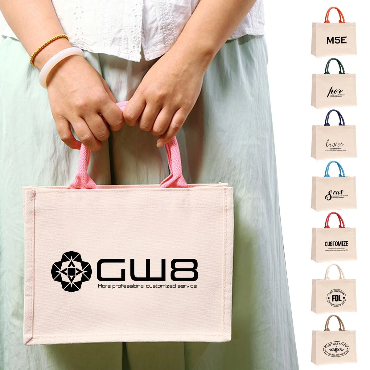 High-Capacity Canvas Tote Bag, custom tote bag with logo imprint 1