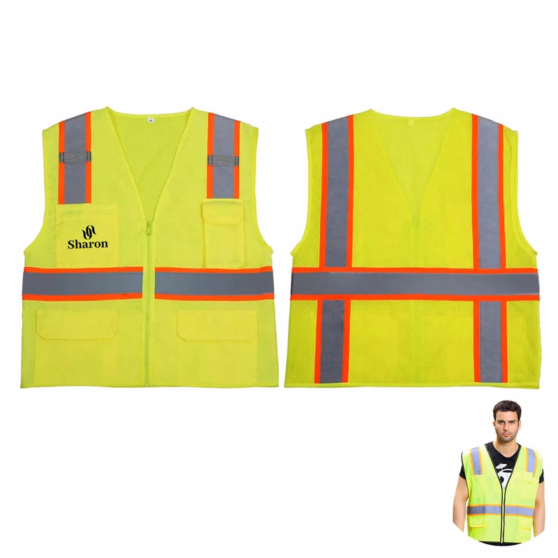 High Visibility Reflective Safety Vest For Construction Work