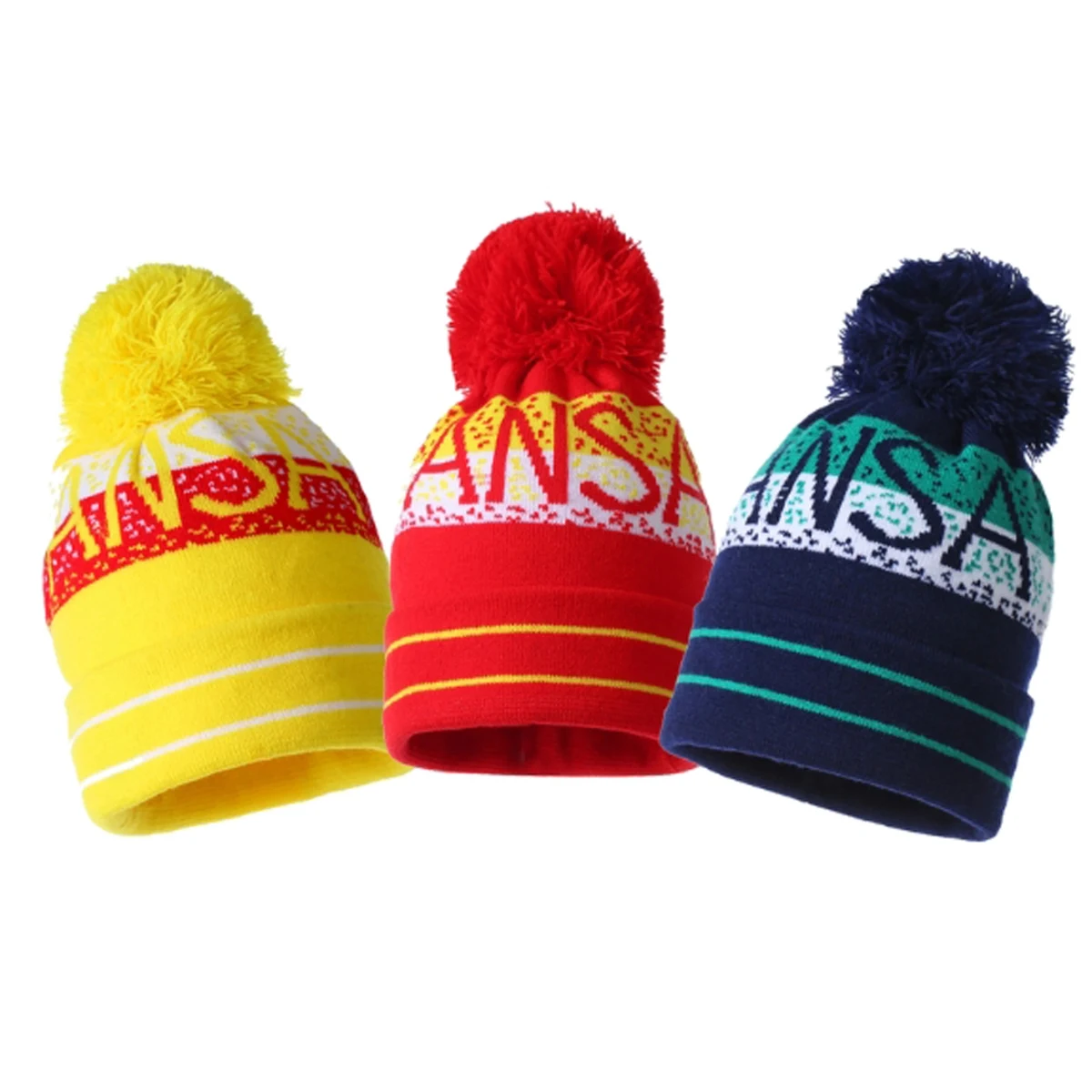 Pom Acrylic Knit Beains Hat MOQ 50PCS 1