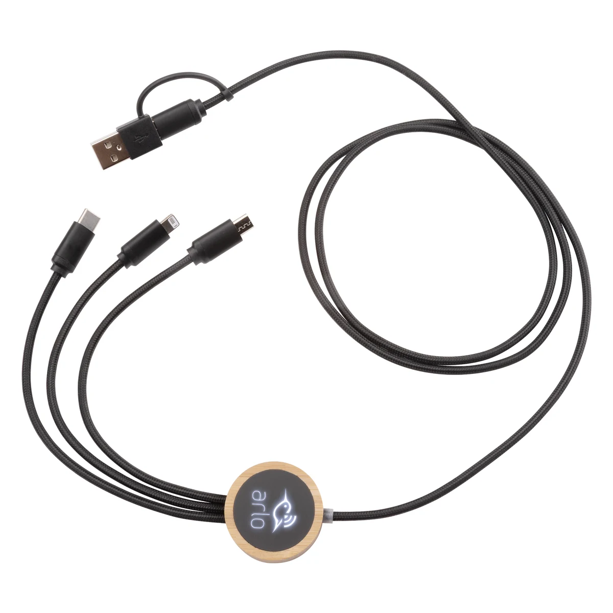 Cirrina Light Up Charging Cable w/Bamboo 1
