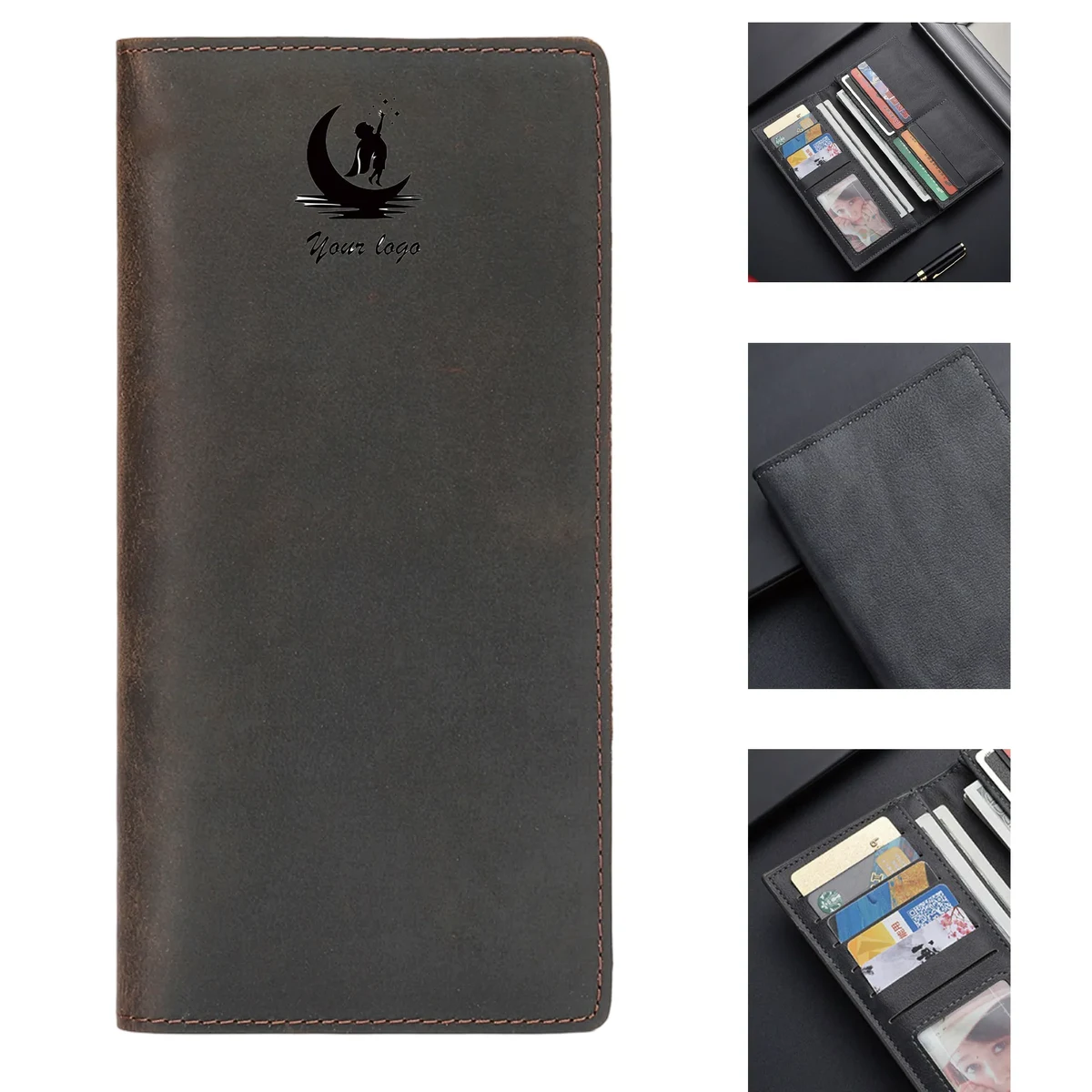 Genuine Leather Men's Wallet Fashion Retro Style 1