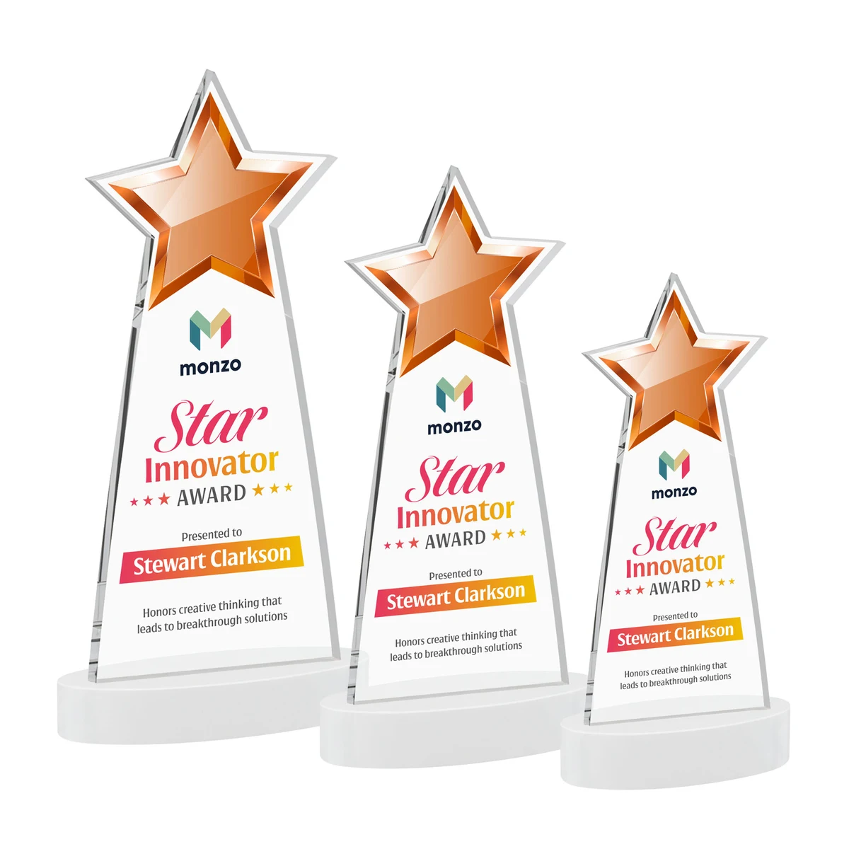 Starlite VividPrint™ Award on Alberton Base - White 1