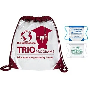 Clear PVC Stadium Drawstring Backpack 1