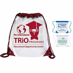 Clear PVC Stadium Drawstring Backpack