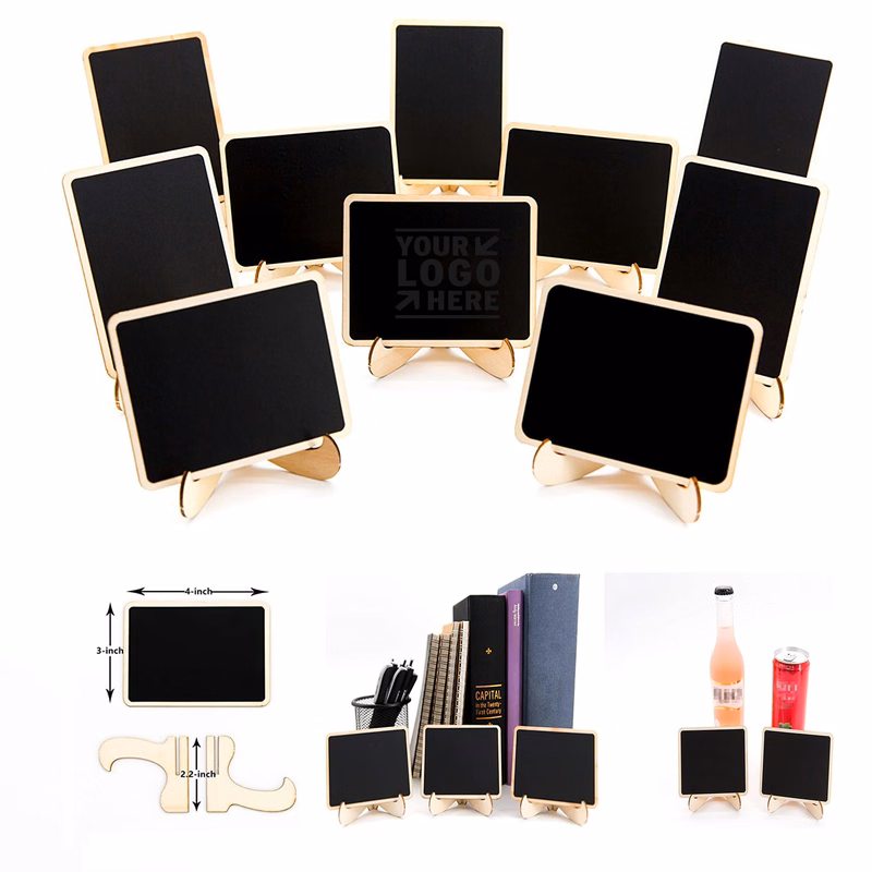 4" x 3" Mini Chalkboards Signs with Easel Stand