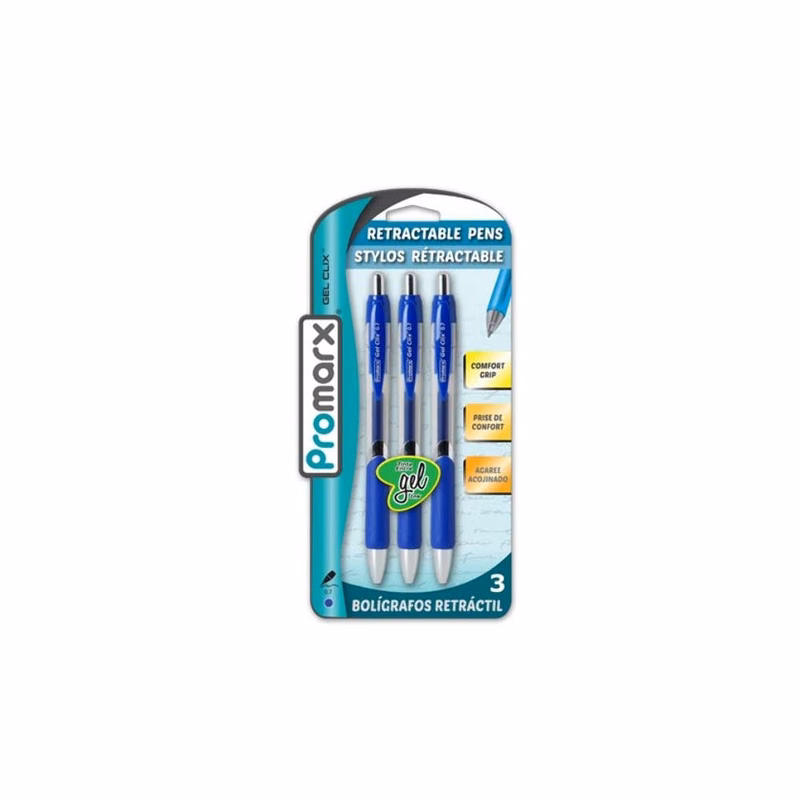 Gel Pens - Blue 3 Pack