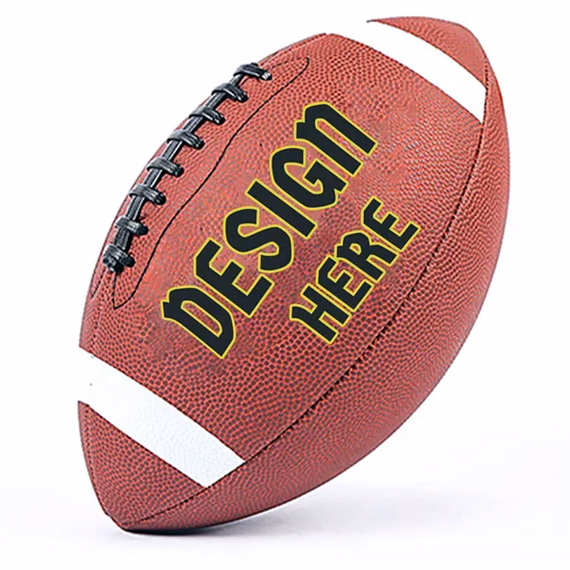Custom Logo PU Leather Football, Adult Size