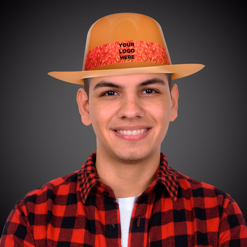 Brown Plastic Cowboy Hat