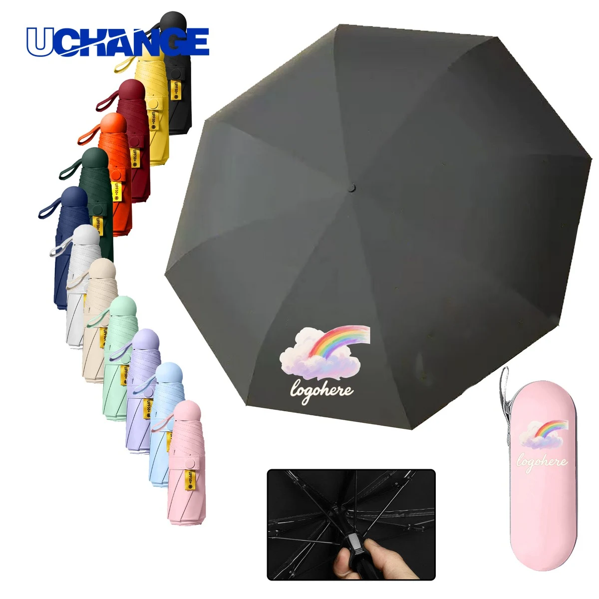 Auto Open Compact Umbrella for Sun Rain 1