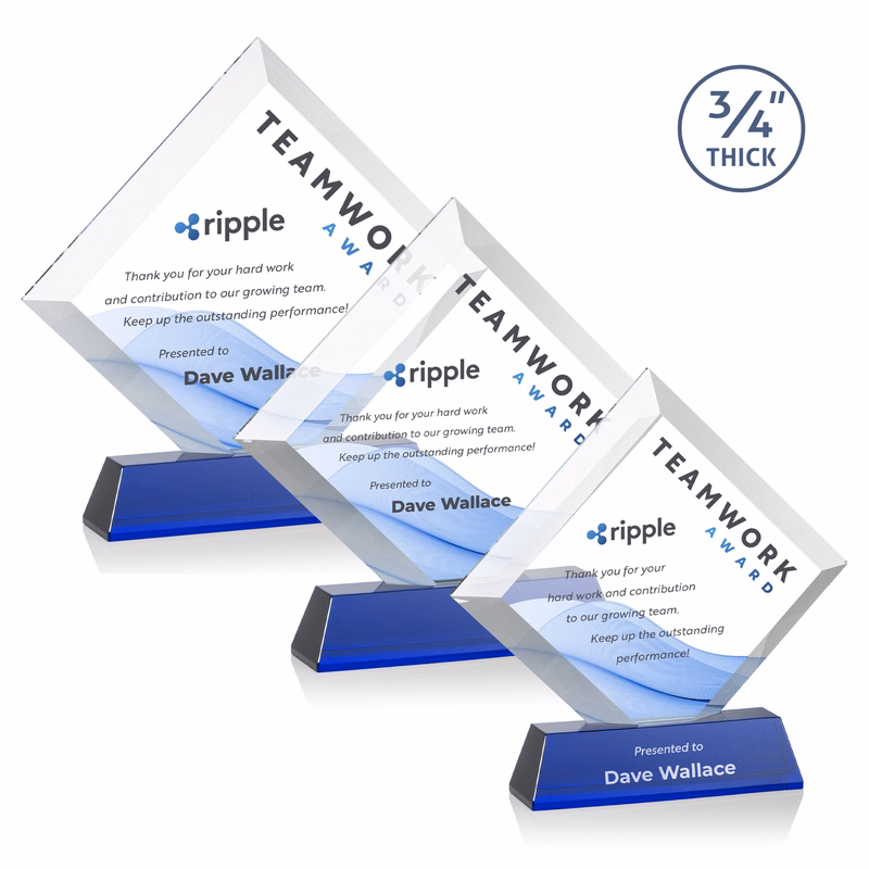 Belaire VividPrint™ Award on Newhaven Base - Blue