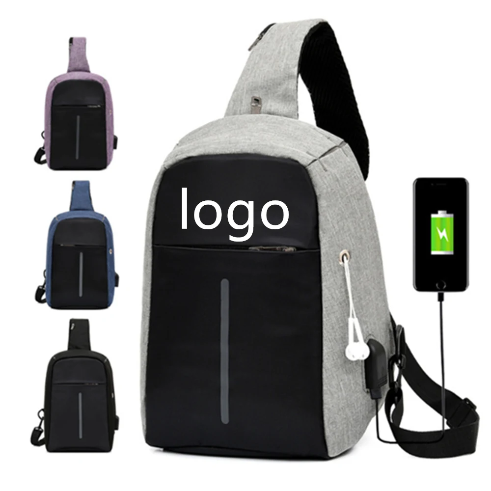 Anti Theft Reflective Cross Body Sling Bag With USB And Ear Phone Ports 1