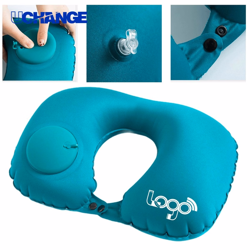 Ergonomic Travel Pillow with Flocking Material for Neck Support