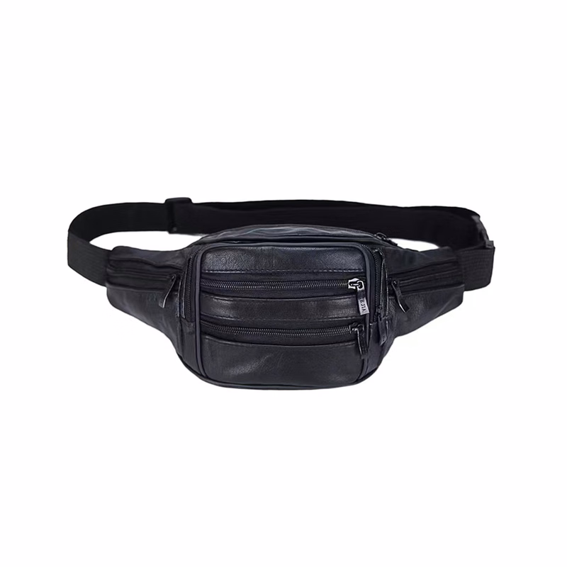 Leather Multi-Pockets Belt Bag