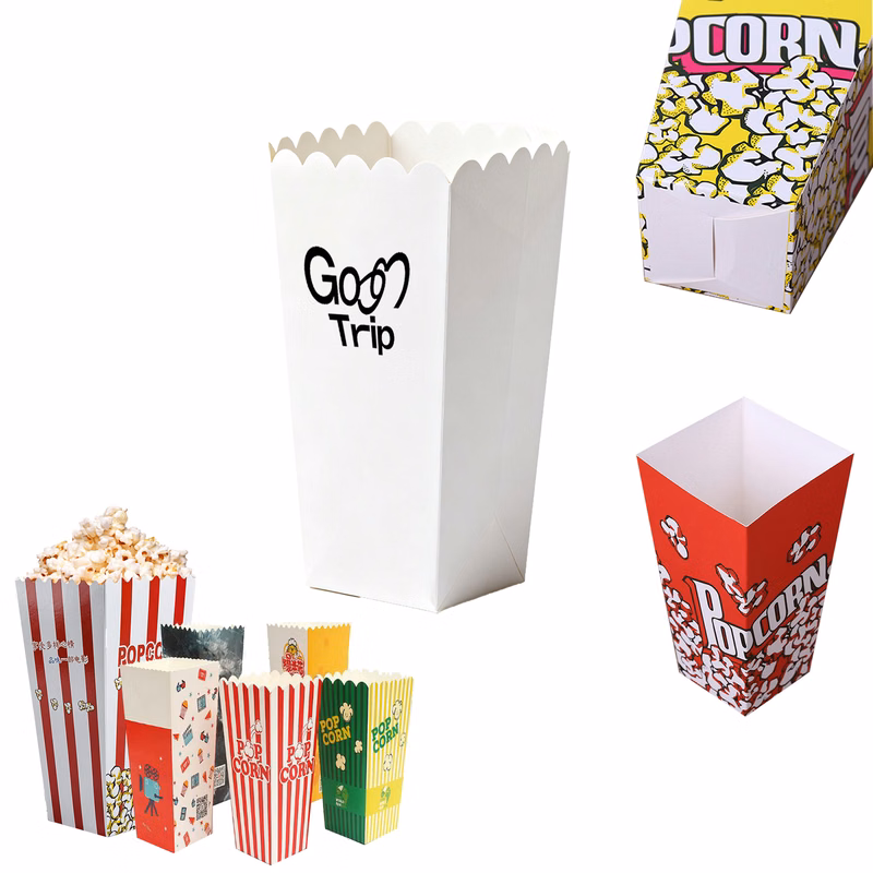 Food Grade White Card Popcorn Box