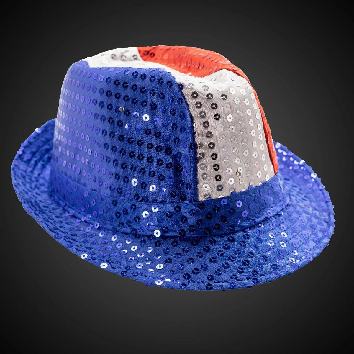 Patriotic Sequin LED Fedora(blank) 1