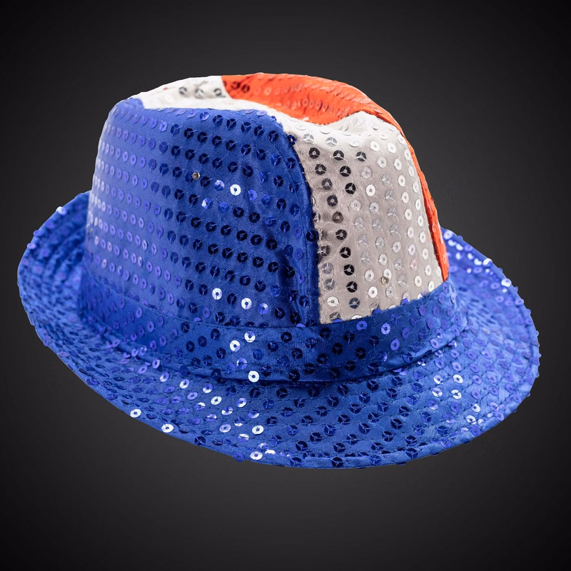 Patriotic Sequin LED Fedora(blank)