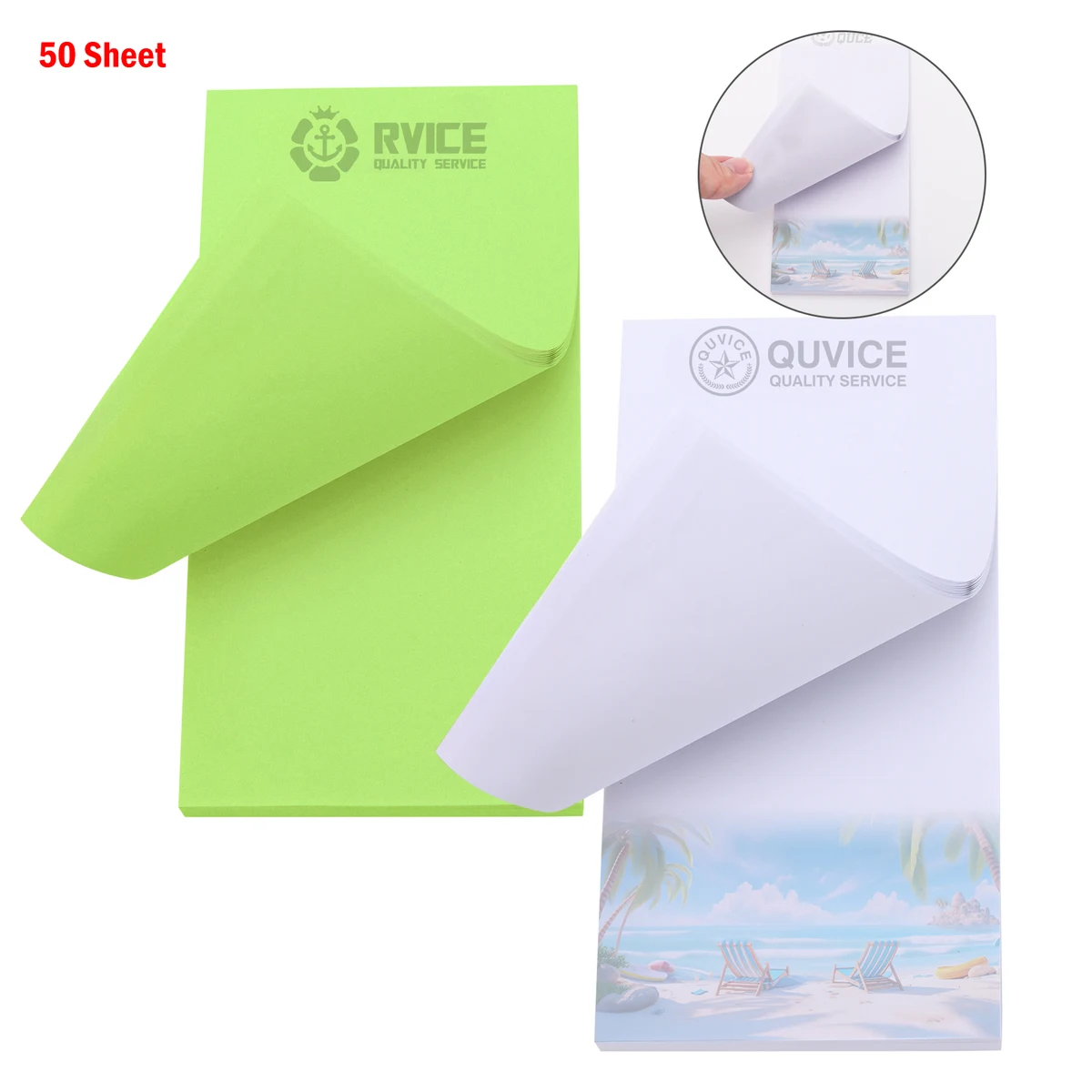 Custom 3'' x 5'' Full Color Adhesive Notepads (50 sheet) 1