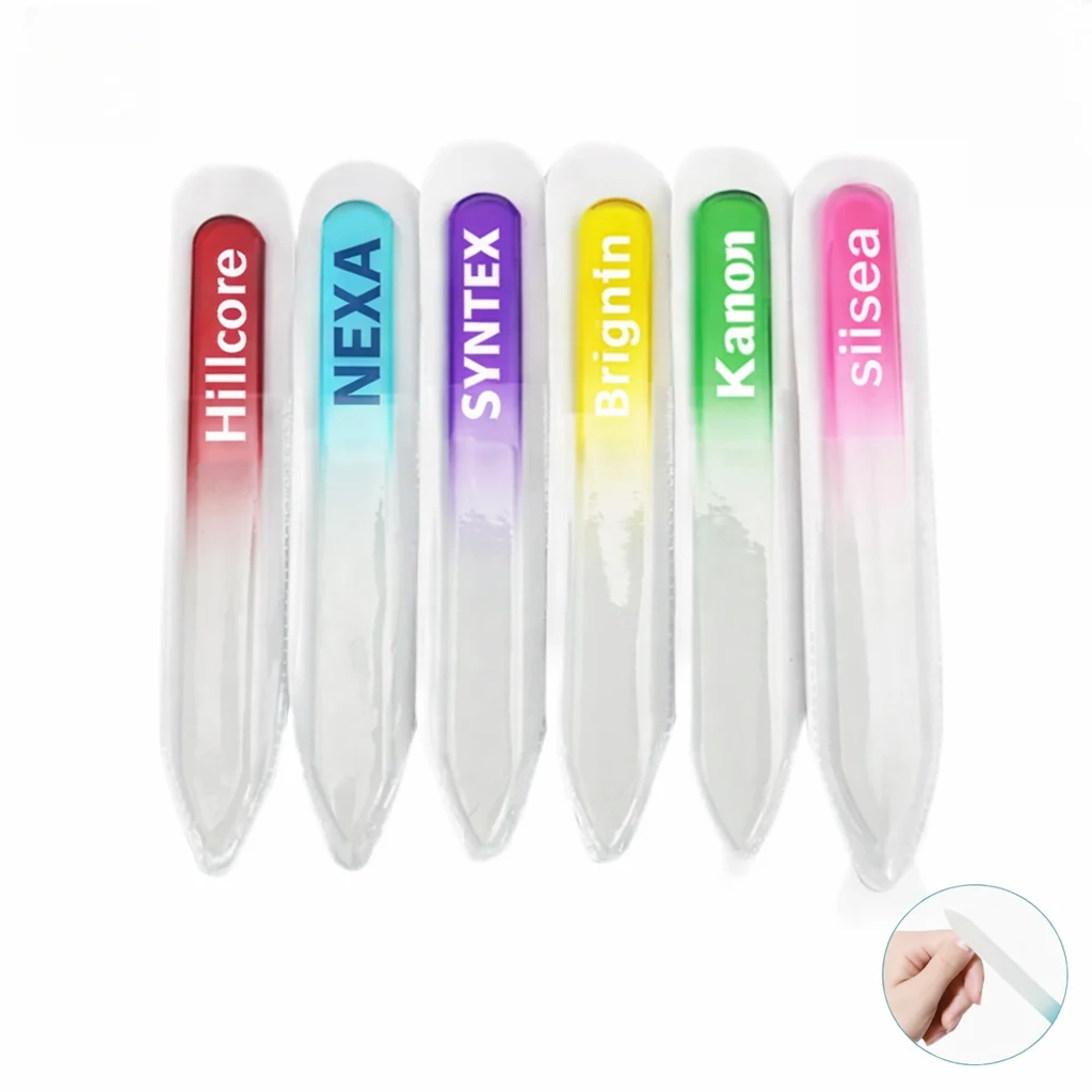 5 1/2" Premium Tempered Glass Nail File in Clear Sleeve 1