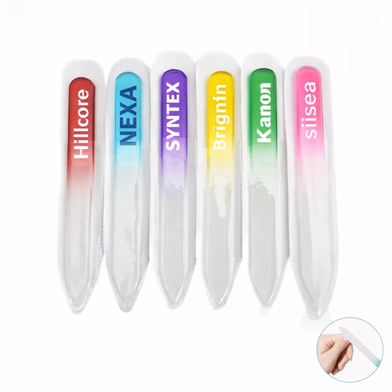 5 1/2" Premium Tempered Glass Nail File in Clear Sleeve