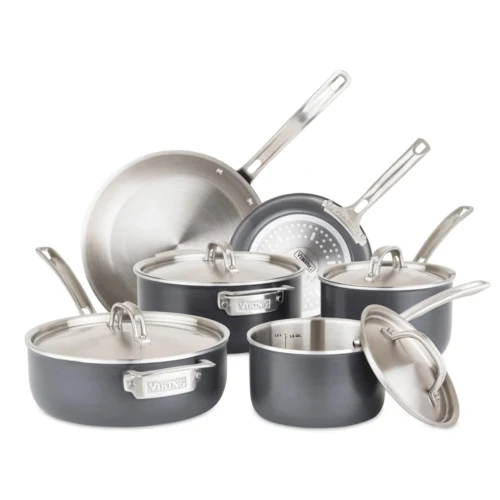 Viking 5-Ply 10-Piece Hard Anodized Stainless Steel Cookware Set 1