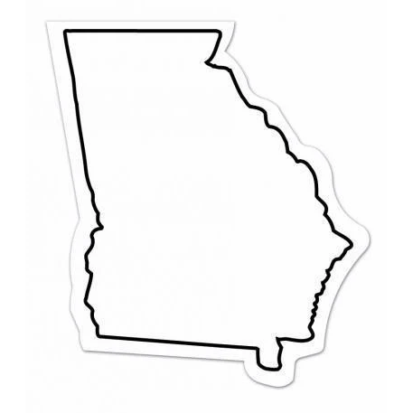 Georgia State Shape Magnet - Full Color 1