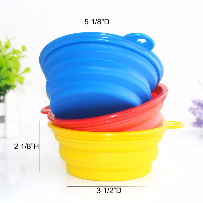 Custom Foldable Silicone Pet Dog Bowl