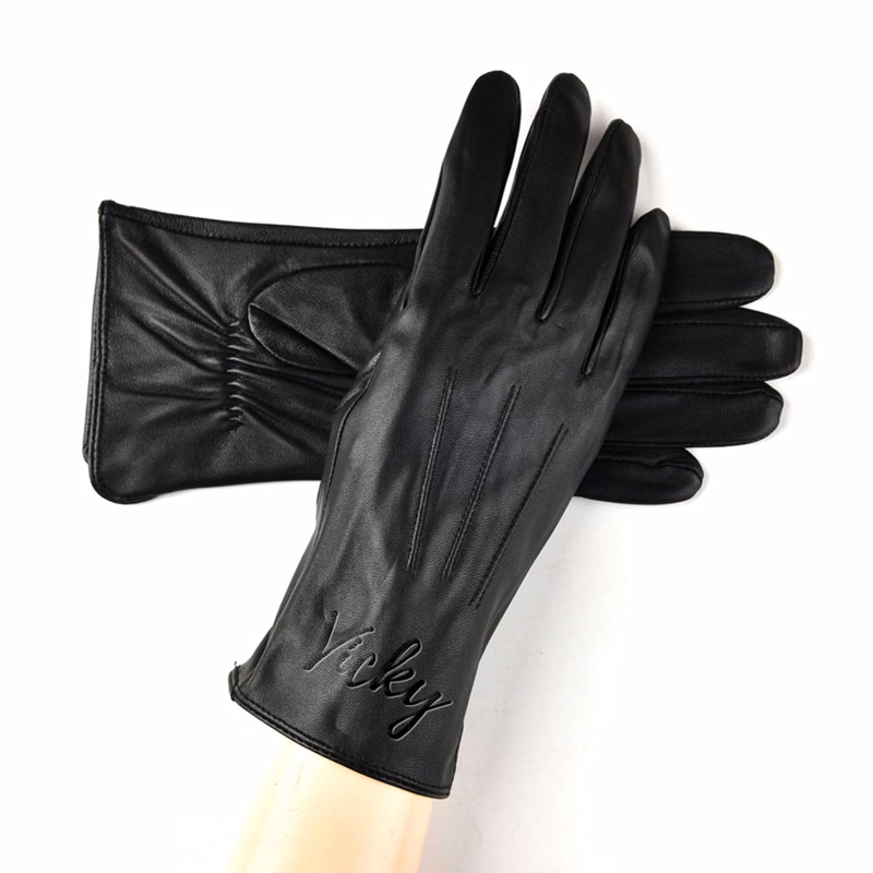 Winter Genuine Leather Lambskin Gloves