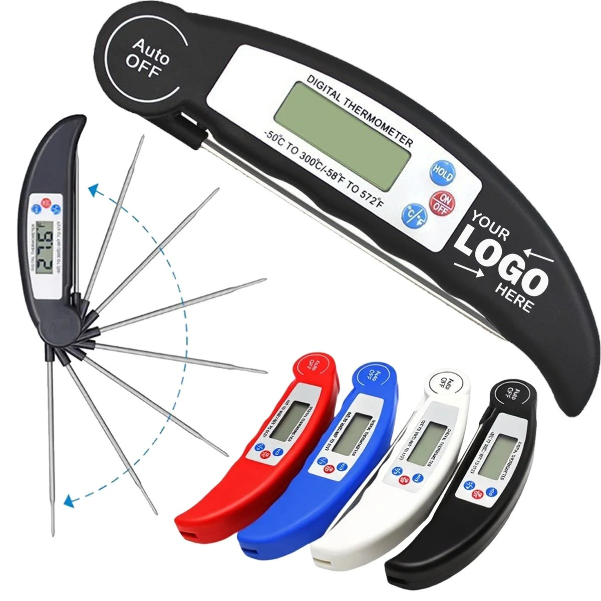 Foldable Steak Grilling Digital Temperature Probes 1