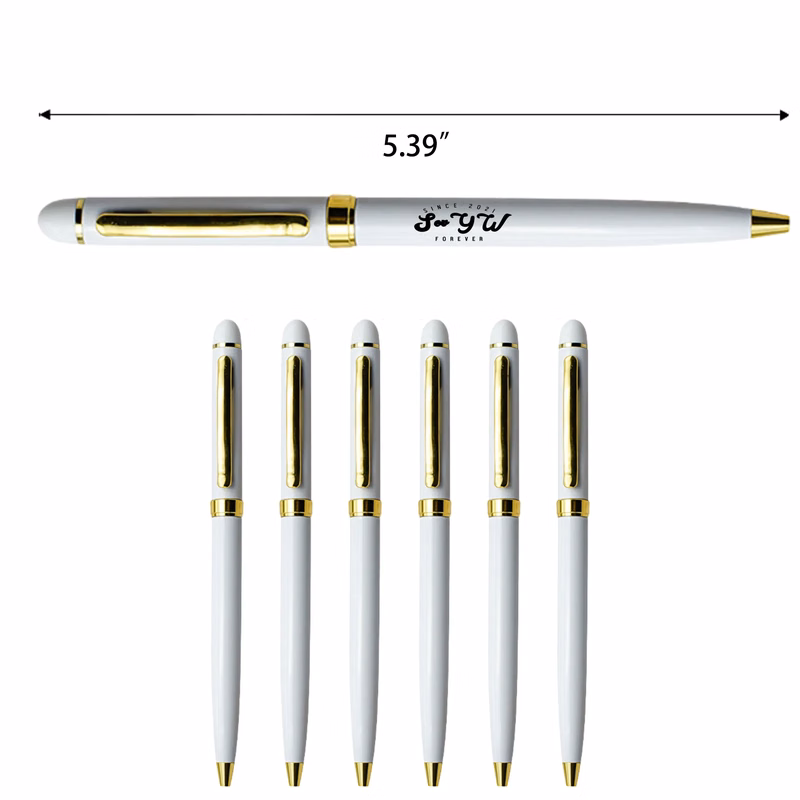 MOQ 100 Colgate Metallic White Ballpoint Pen
