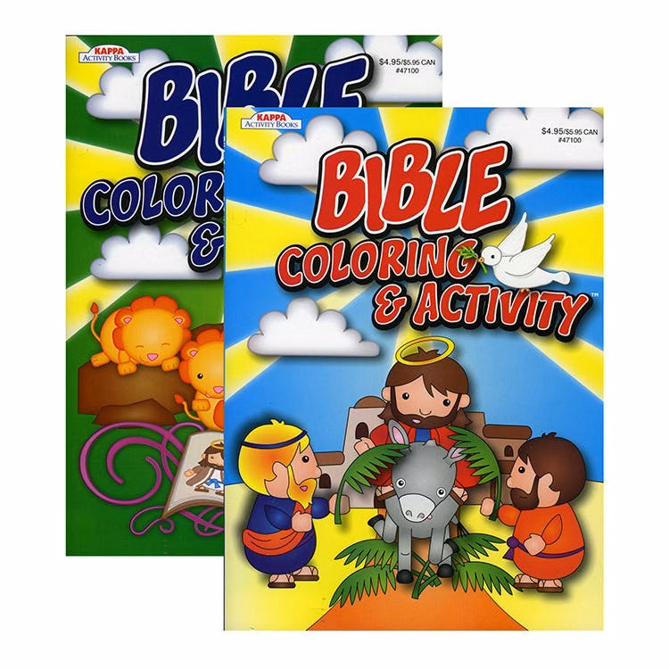 Bible Stories Coloring & Activity Books - 2 Volumes 80 Pages