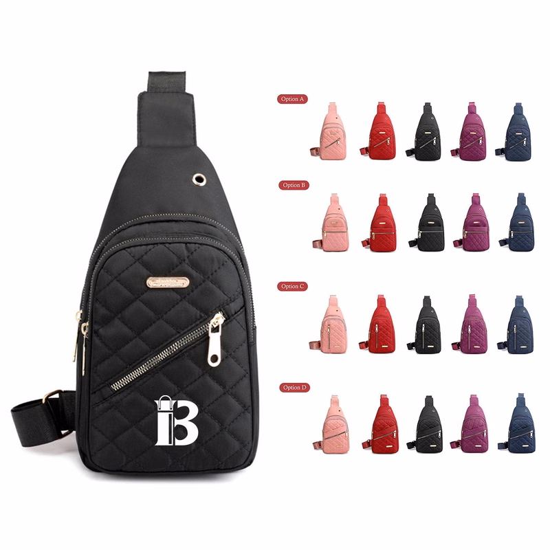 earphone jack water-resistant Nylon Cross Body Sling Bag