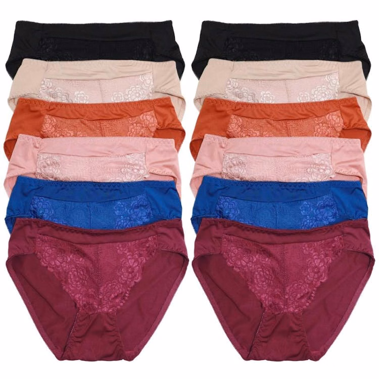 Nylon Bikini Panties - Assorted Colors Small-XL