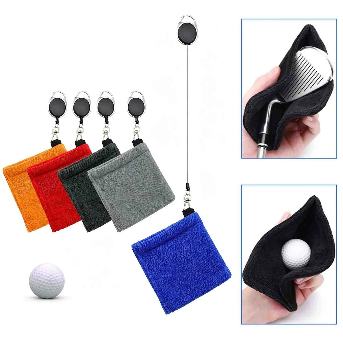Microfiber Golf Towel with Retractable Clip 1