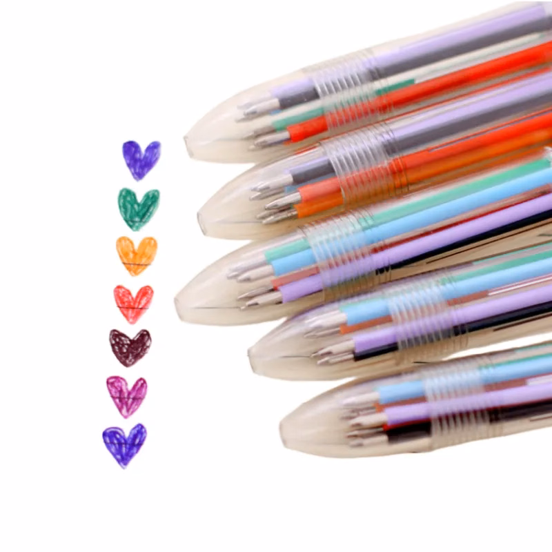 6 Color Retractable Ballpoint Pens