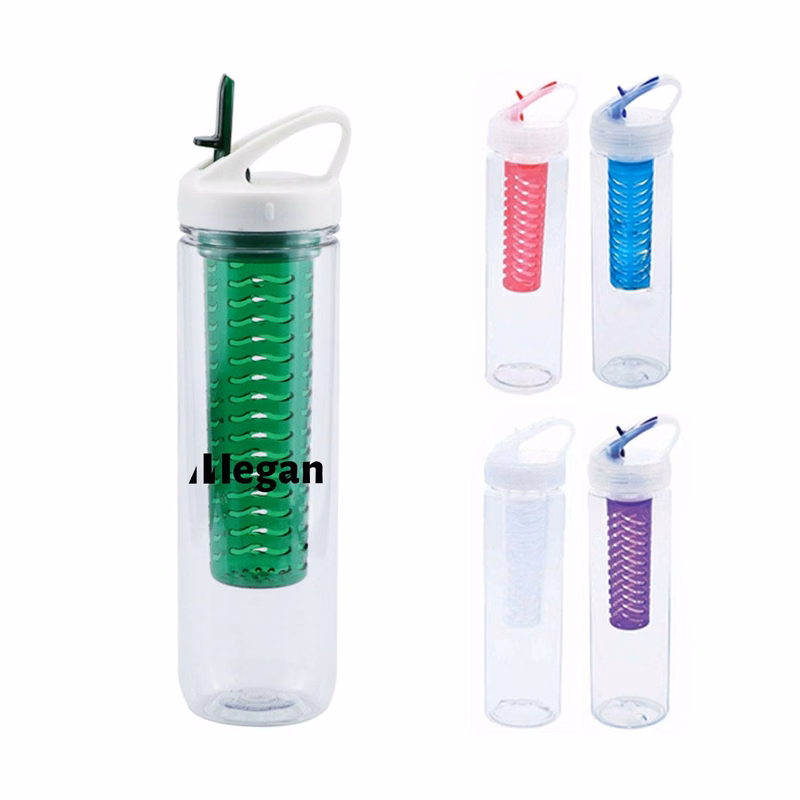 27oz Portable Sports Plastic Fruit Infusion Water Bottle