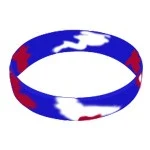 Swirl Debossed Silicone Wristband Keychain 1