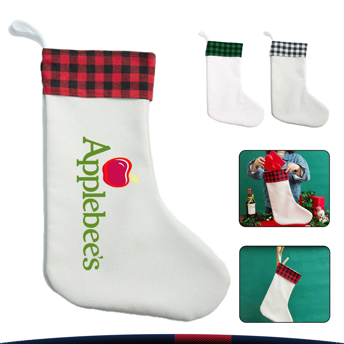 Checked Christmas Socks 1