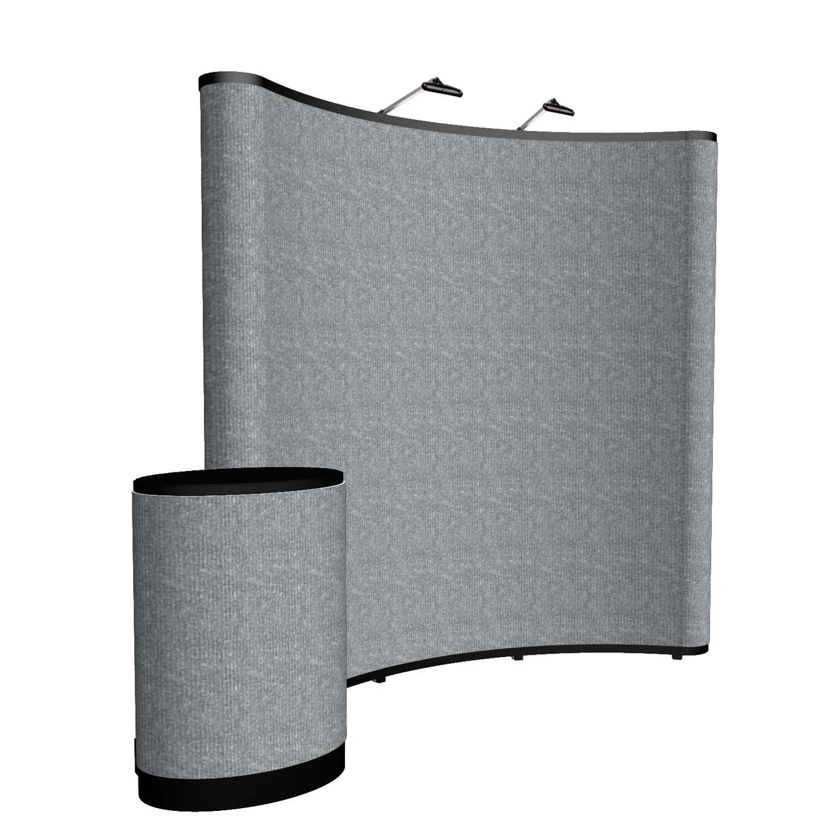 8' Curved Show 'N Rise Floor Display Kit (Fabric) 1