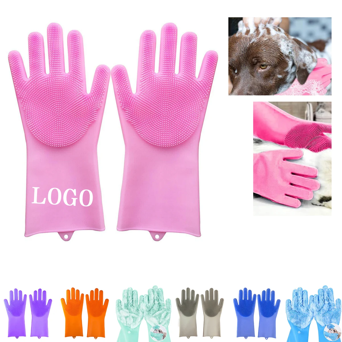 High Density Heat Resistant Silicone Pet Gloves 1