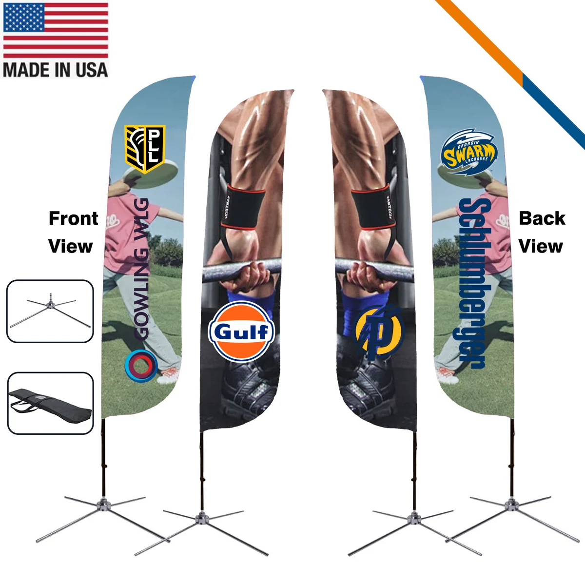 13' Popess Double-Sided Feather Flag 1