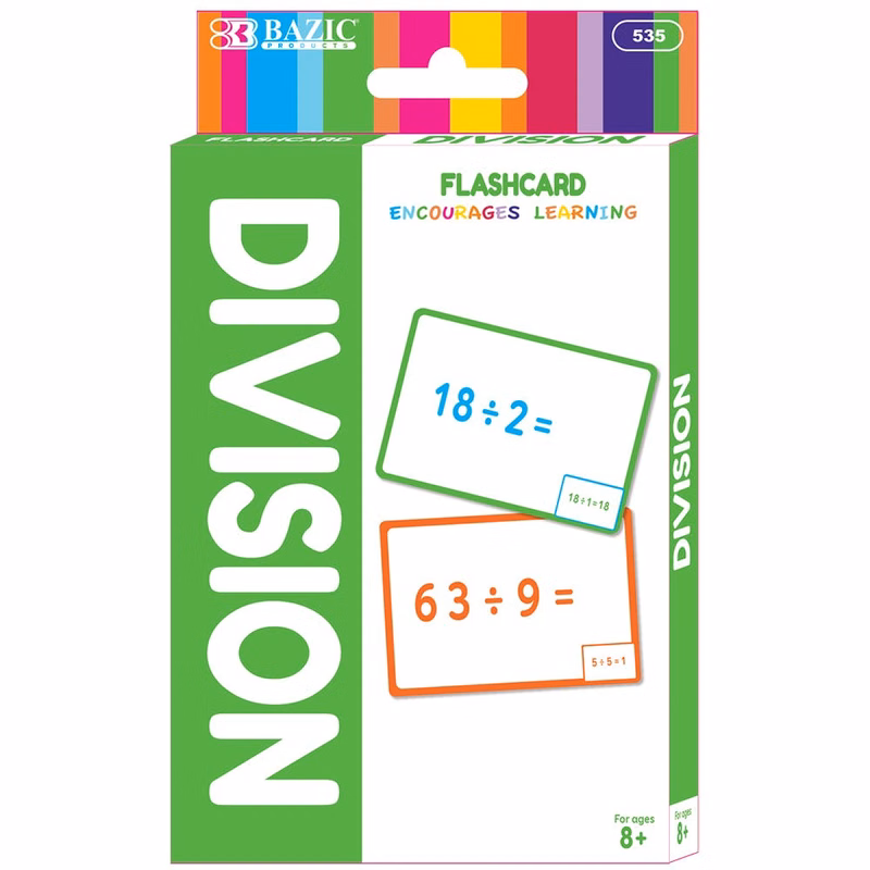 Division Flashcards - 24 Packs
